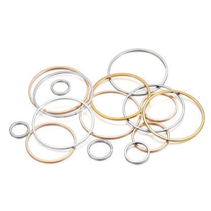 Cerceaux de fils de boucle d'oreille à anneau fermé en laiton de 8 à 40 mm, 20 à 50 pièces