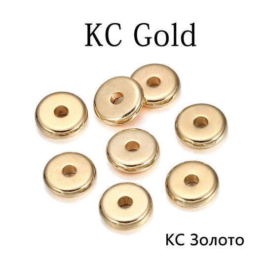 150pcs Flat Round CCB Plastic Beads, 2mm Hole