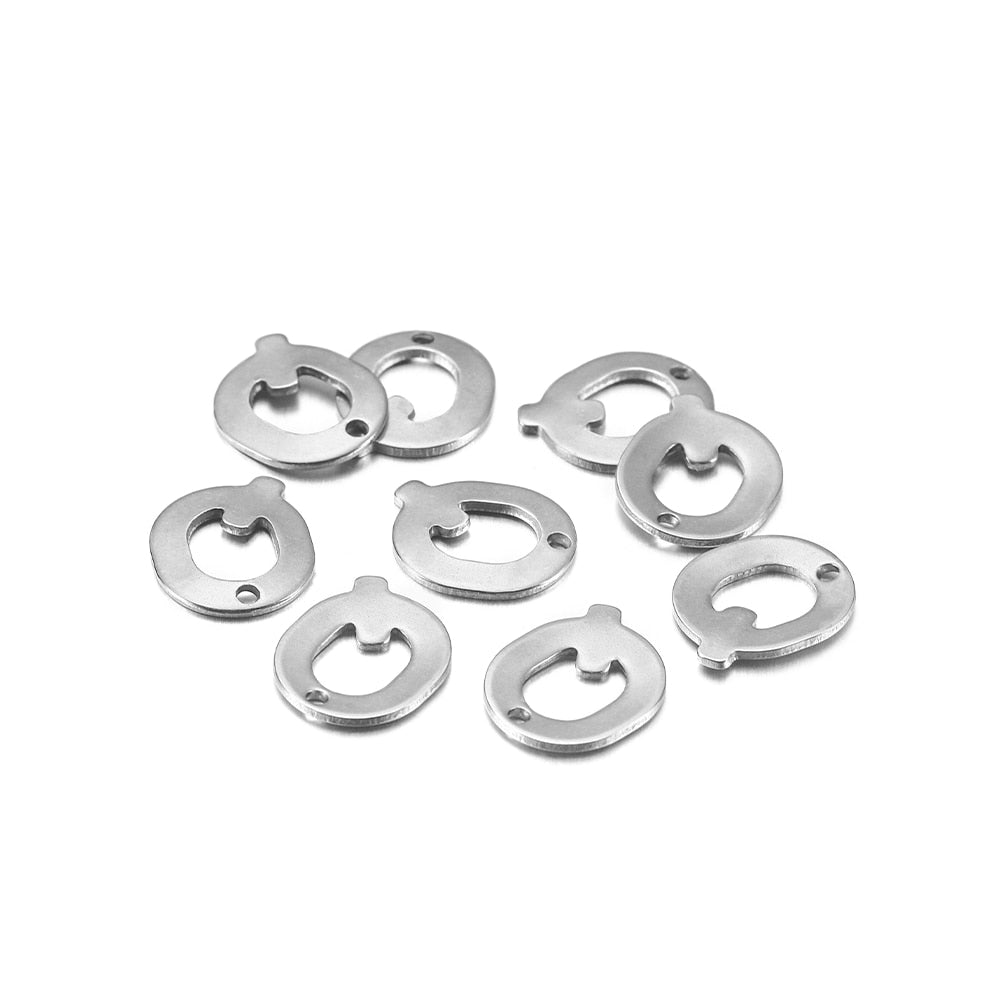 Pendentif lettre alphabet AZ en acier inoxydable, 50 pièces