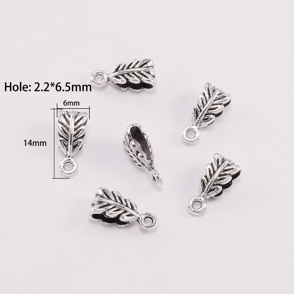 Antique Silver Clip Bail Connector Beads, 20pcs/lot