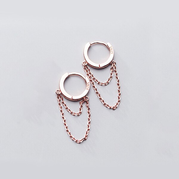 Double Layer Chain Hoop Earring