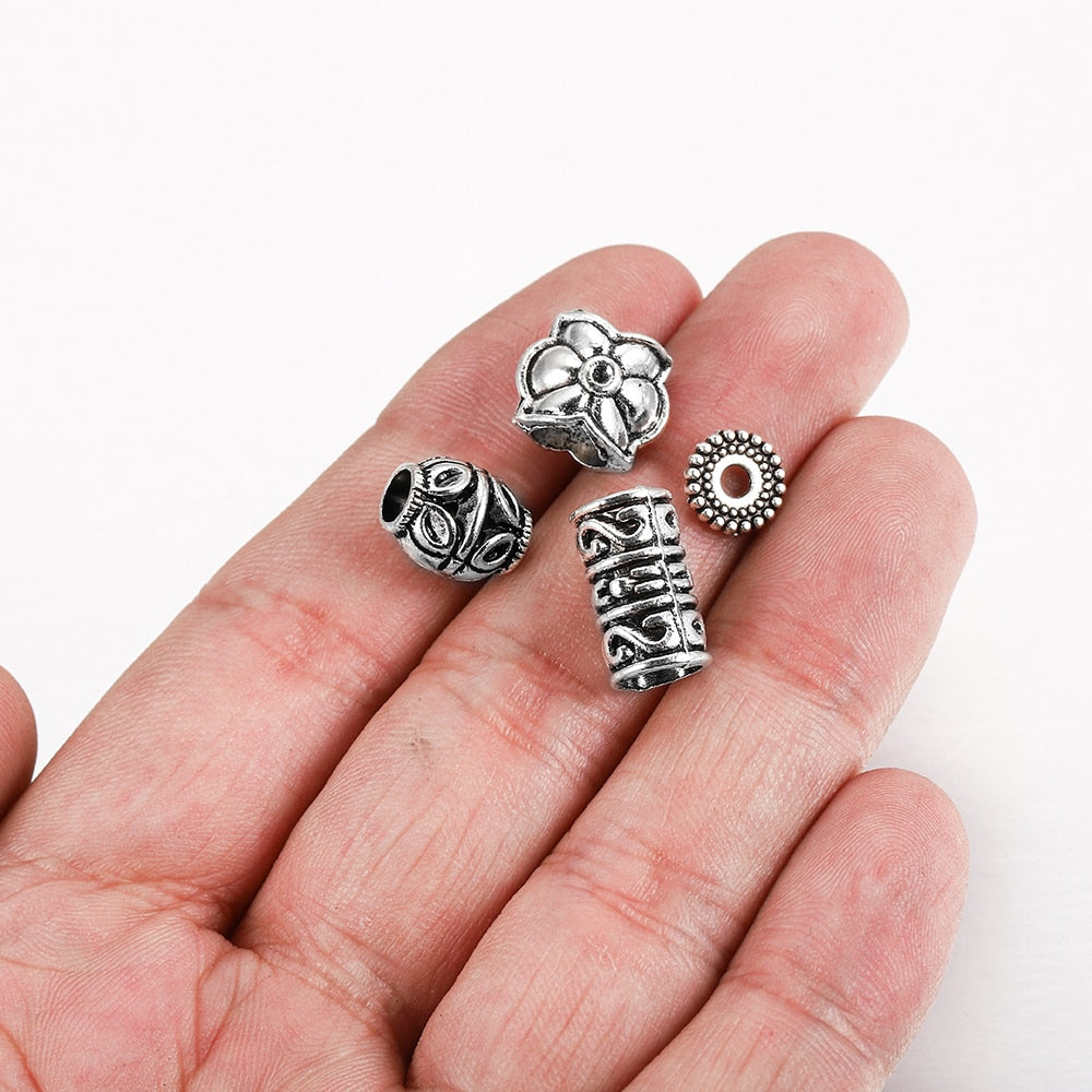 Tibetan Big Hole Spacer Loose Beads, 20pcs