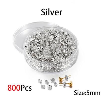 Box Silicone Bullet Earrings Back, 800Pcs
