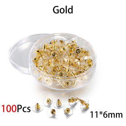Box Silicone Bullet Earrings Back, 800Pcs