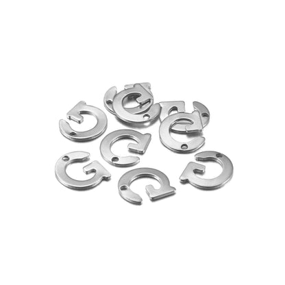 Pendentif lettre alphabet AZ en acier inoxydable, 50 pièces