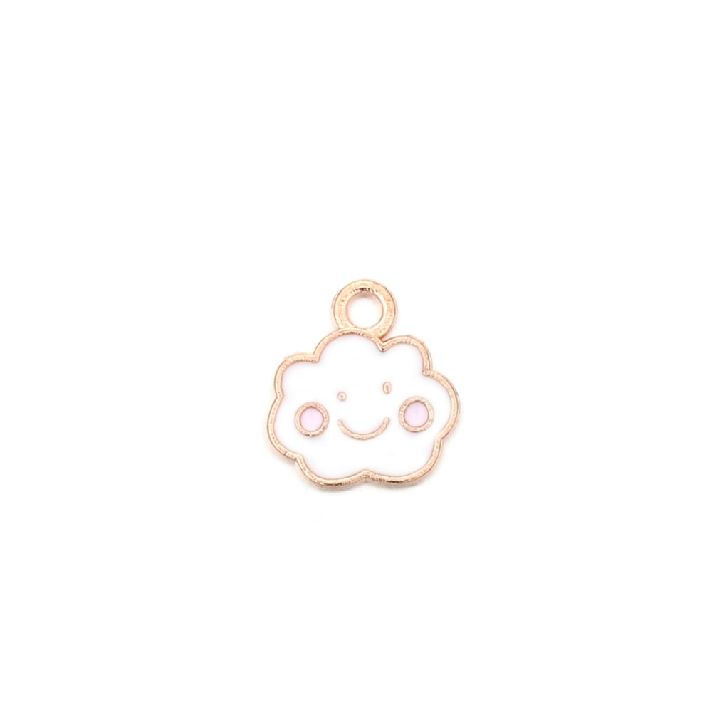 Cute Sun Keychain Cartoon Printing Connectors, 4Pcs