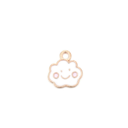 Cute Sun Keychain Cartoon Printing Connectors, 4Pcs