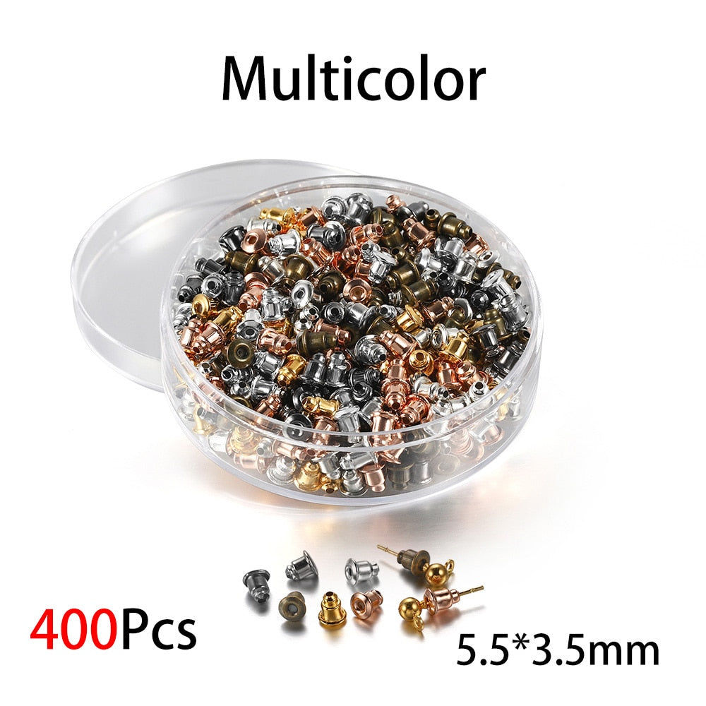 Box Silicone Bullet Earrings Back, 800Pcs