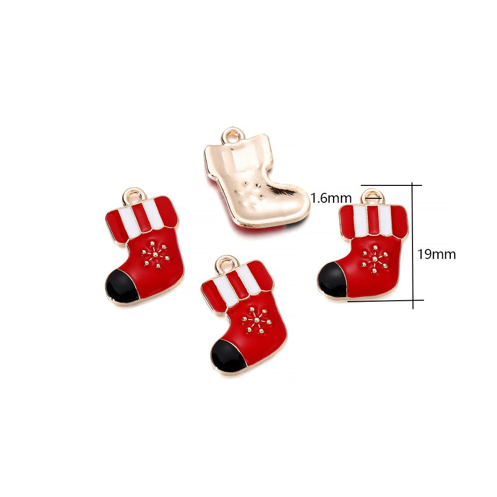 Pendentifs de Noël en métal émaillé, 10-15 pièces