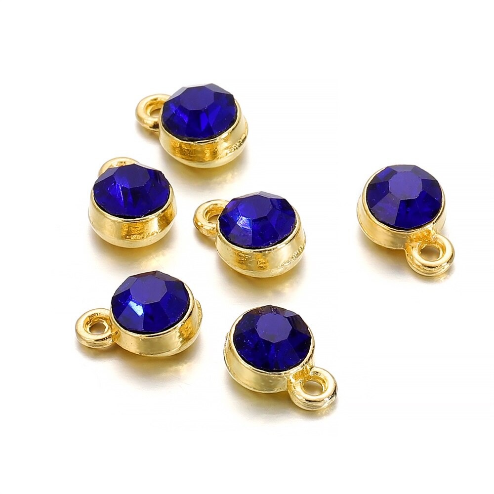 Colorful Crystal Birthstone Dangle Charms