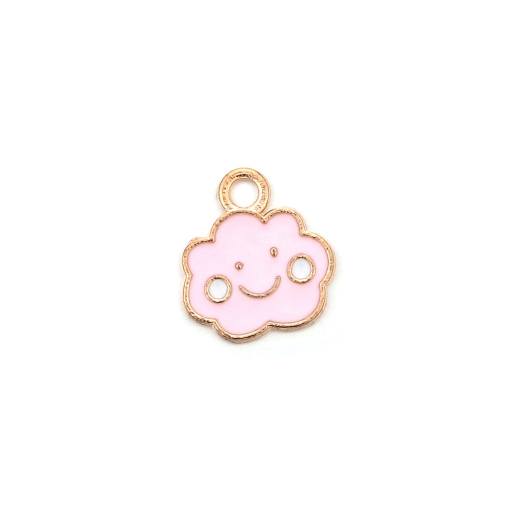 Cute Sun Keychain Cartoon Printing Connectors, 4Pcs