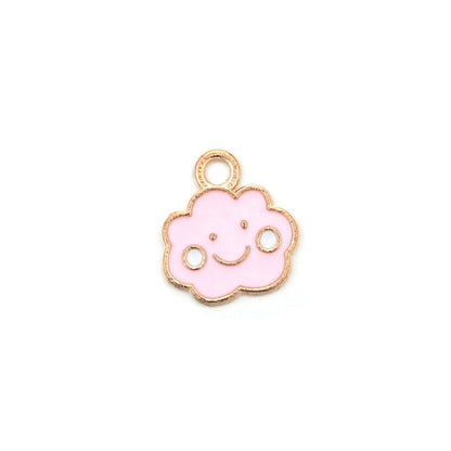Cute Sun Keychain Cartoon Printing Connectors, 4Pcs