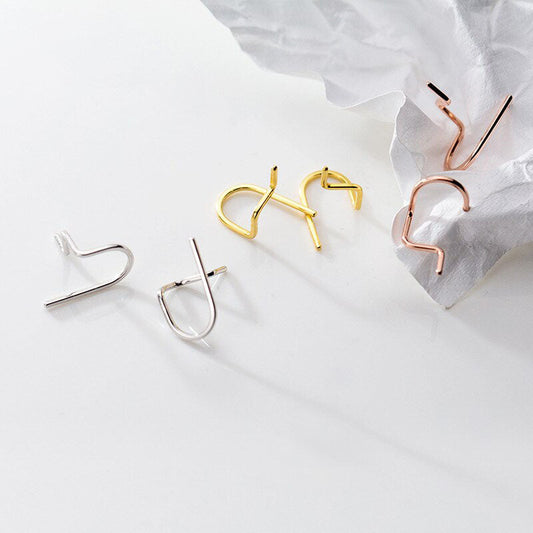 Geometric Lines Stud Earring