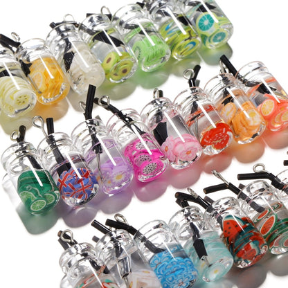 Obst in der Flasche-Charm-Anhänger, 10 Stück