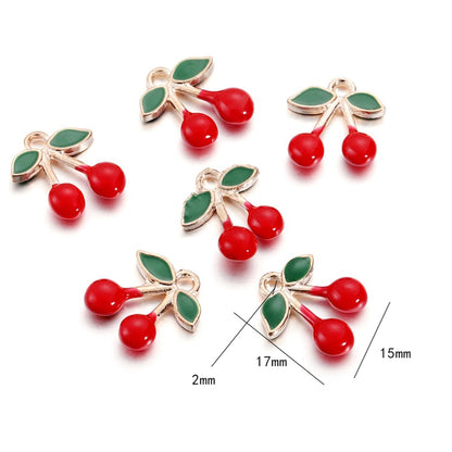 Small Fruit Shape Pendants, 10pcs