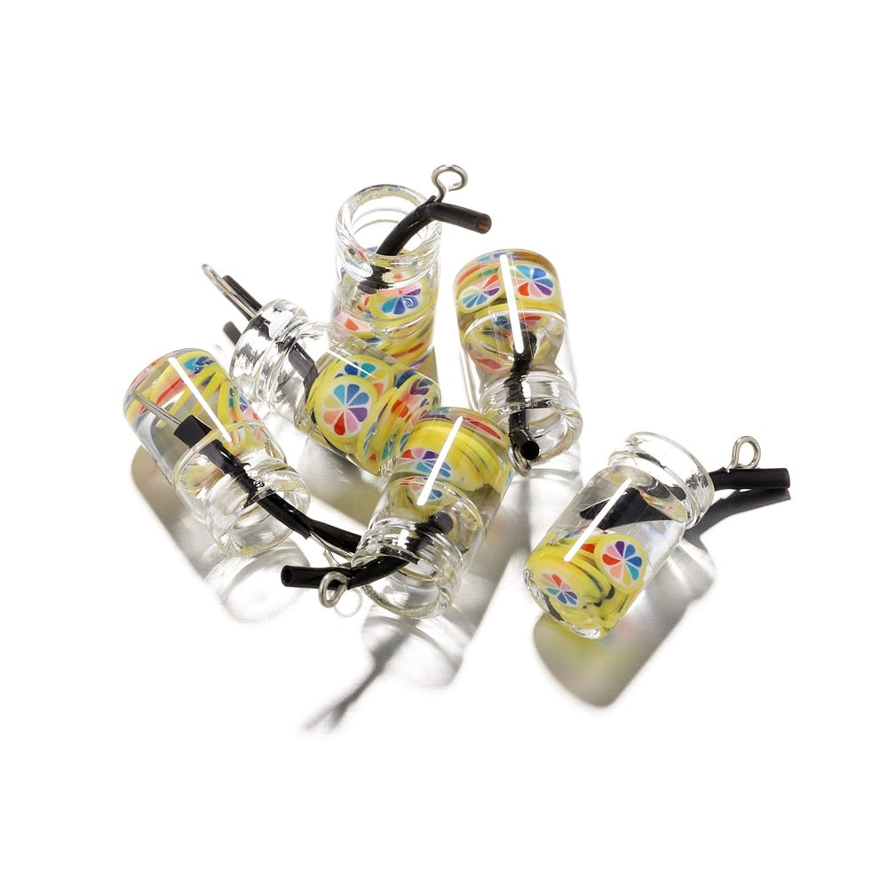 Obst in der Flasche-Charm-Anhänger, 10 Stück