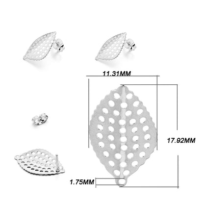 Stainless Steel Geometric Earring Stud Base, 10pcs