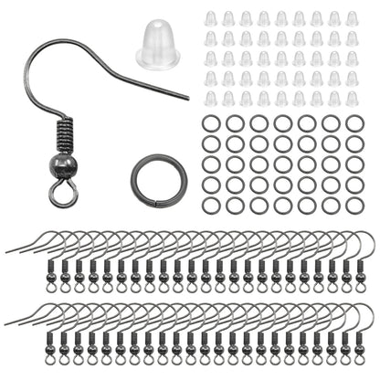 Earring Making Set: Hooks, Rings & Connects, 100-300pcs