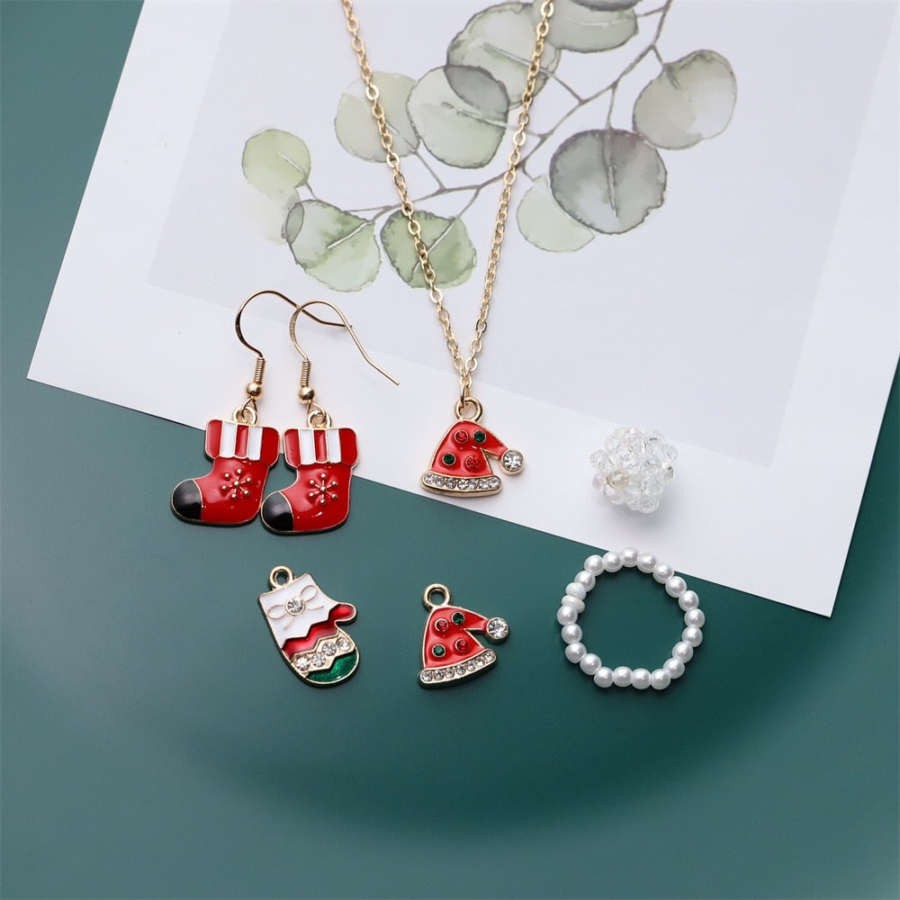 Pendentifs de Noël en métal émaillé, 10-15 pièces