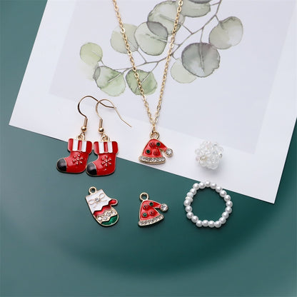 Pendentifs de Noël en métal émaillé, 10-15 pièces