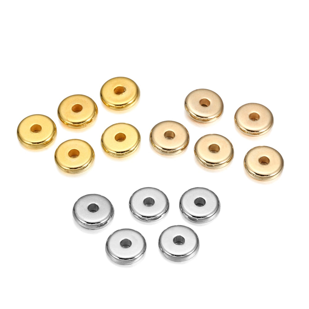 150pcs Flat Round CCB Plastic Beads, 2mm Hole