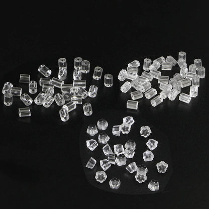 Silicone Rubber Earring Backs, 200Pcs