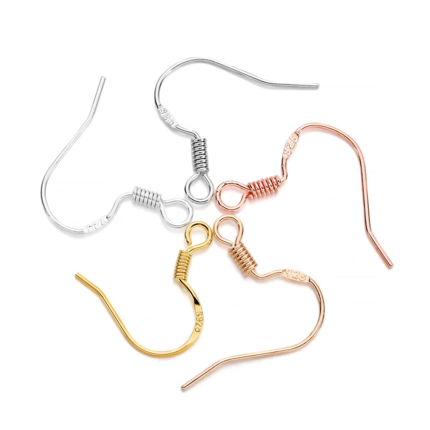 0.6x15mm Earring Clasps Hooks, 50Pcs