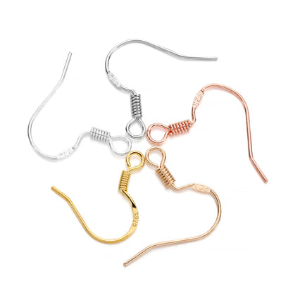 0.6x15mm Earring Clasps Hooks, 50Pcs