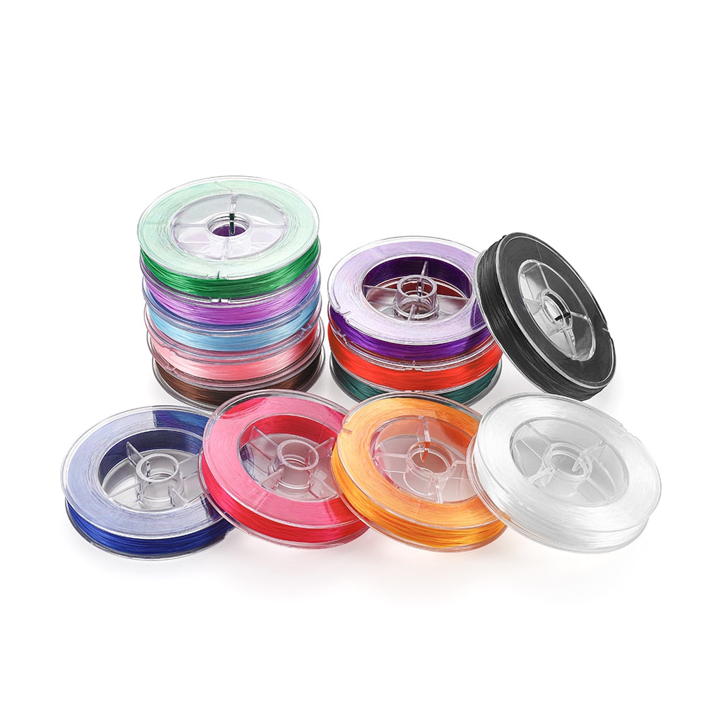 Flexible Beaded Elastic Cord, 50 Meters