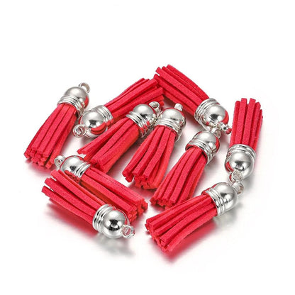 60 pendentifs en cuir vintage avec pampilles de 38 mm.