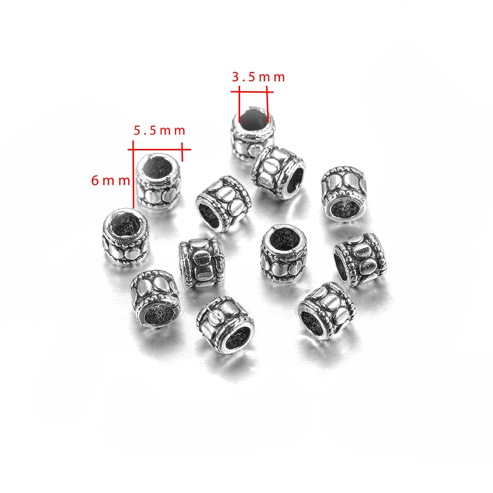 Tibetan Big Hole Spacer Loose Beads, 20pcs