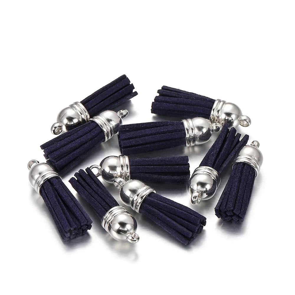 60 pendentifs en cuir vintage avec pampilles de 38 mm.