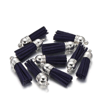 60 pendentifs en cuir vintage avec pampilles de 38 mm.