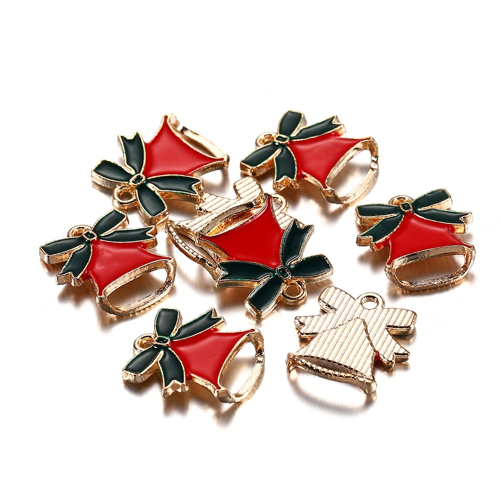 Pendentifs de Noël en métal émaillé, 10-15 pièces