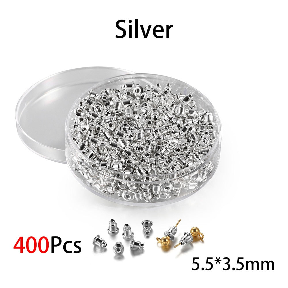 Box Silicone Bullet Earrings Back, 800Pcs