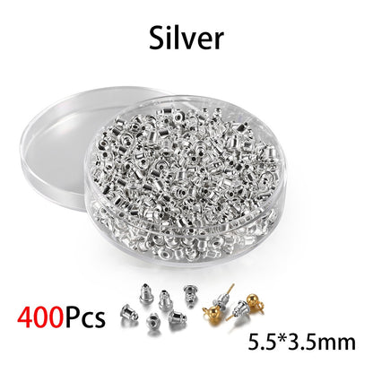 Box Silicone Bullet Earrings Back, 800Pcs