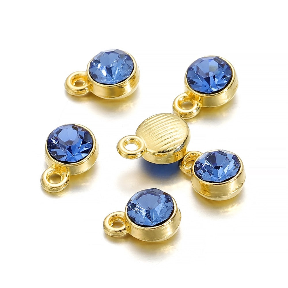 Colorful Crystal Birthstone Dangle Charms
