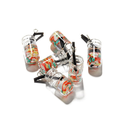 Obst in der Flasche-Charm-Anhänger, 10 Stück