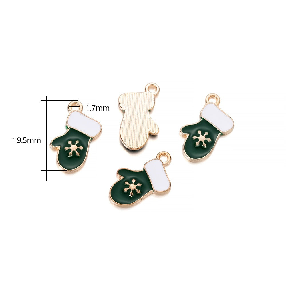 Pendentifs de Noël en métal émaillé, 10-15 pièces