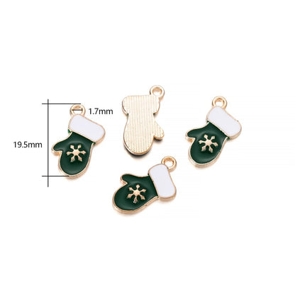 Pendentifs de Noël en métal émaillé, 10-15 pièces