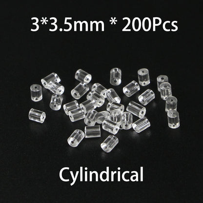 Silicone Rubber Earring Backs, 200Pcs