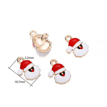 Pendentifs de Noël en métal émaillé, 10-15 pièces
