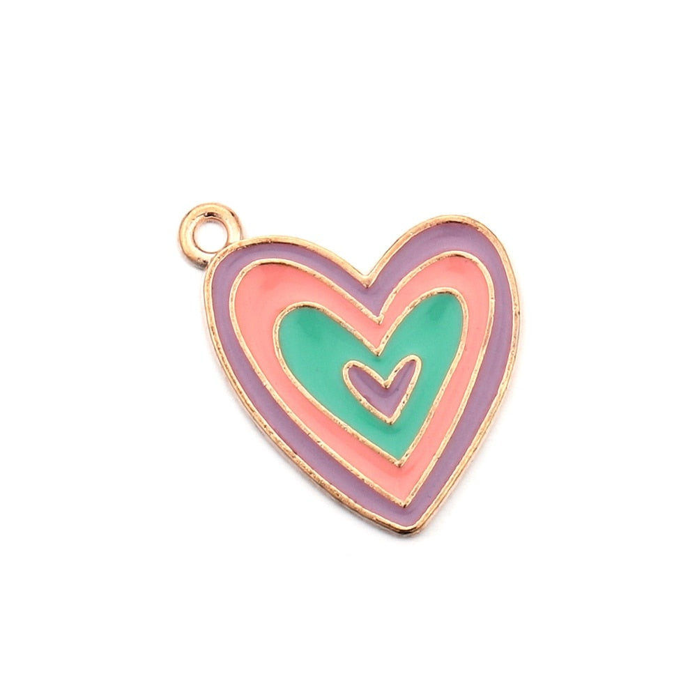 Cute Sun Keychain Cartoon Printing Connectors, 4Pcs