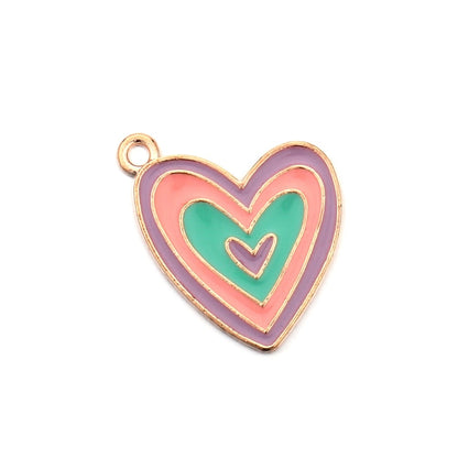 Cute Sun Keychain Cartoon Printing Connectors, 4Pcs