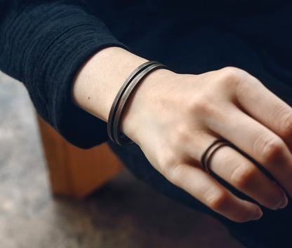 Rustic Viking Luck Cuff: Vintage Copper Bracelet for Men and Women