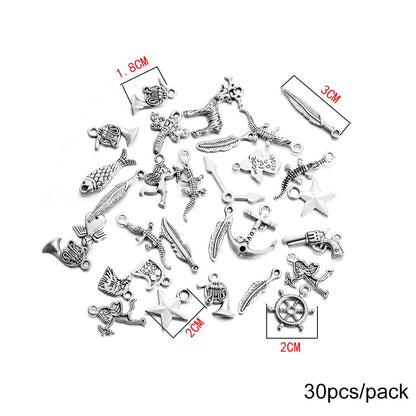30-100Pcs Mixed Styles Pendants