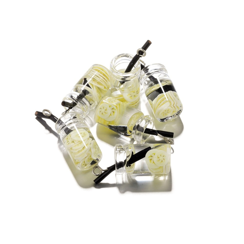 Obst in der Flasche-Charm-Anhänger, 10 Stück