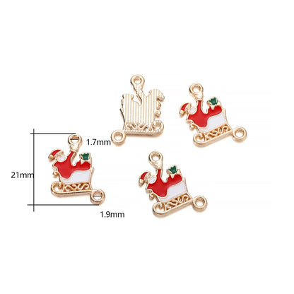 Pendentifs de Noël en métal émaillé, 10-15 pièces