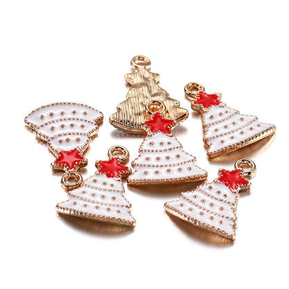 Pendentifs de Noël en métal émaillé, 10-15 pièces