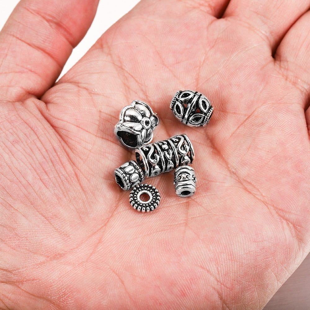 Tibetan Big Hole Spacer Loose Beads, 20pcs